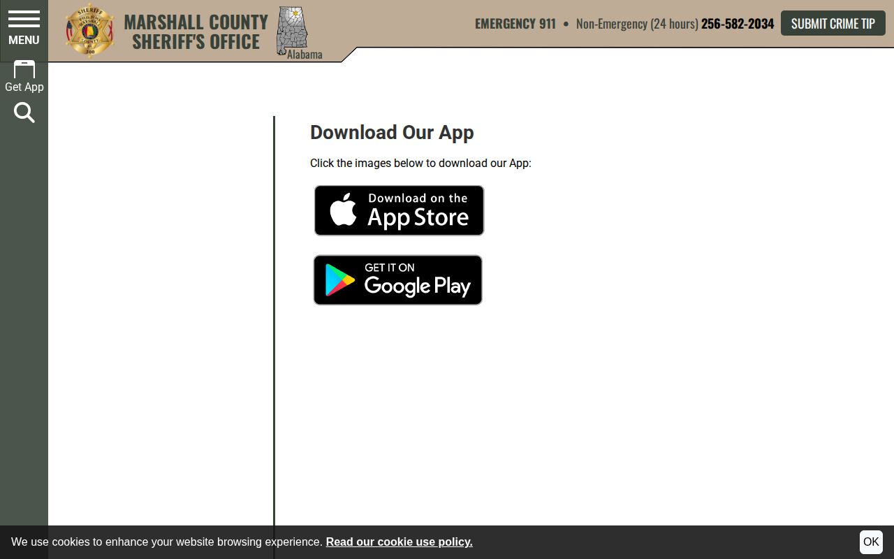 Marshall County Sheriff AL app jail information